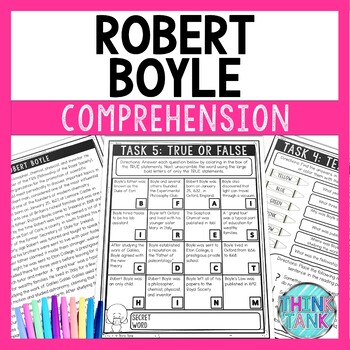 Robert Boyle Comprehension Challenge - Close Reading - Chemistry