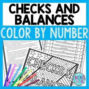 Checks and Balances Color by Number, Reading Passage and Text Marking