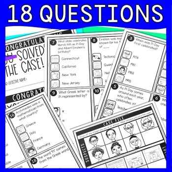 Pi Day Text Marking Detective Mystery - Reading Passage - March Activity - Image 4