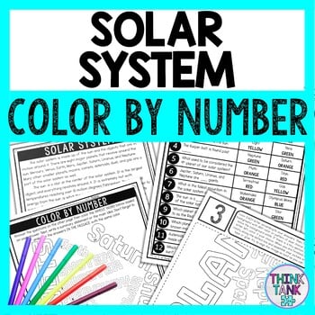 Solar System Color by Number - Close Reading & Text Marking - Milky Way