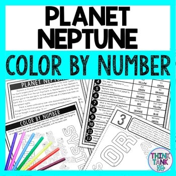 Planet Neptune Color by Number - Close Reading & Text Marking - Solar System
