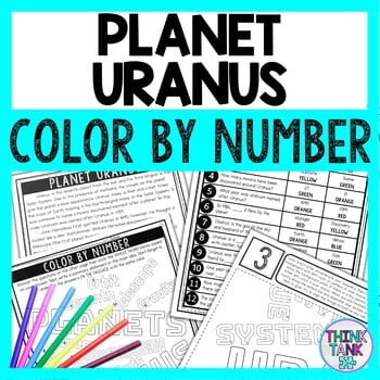 Planet Uranus Color by Number - Close Reading & Text Marking - Solar System
