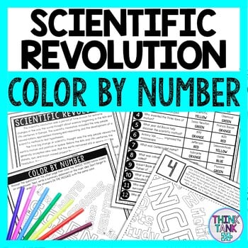 Scientific Revolution Color by Number - Close Reading & Text Marking