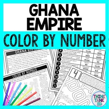 Ghana Empire Color by Number - Close Reading & Text Marking - Ancient History