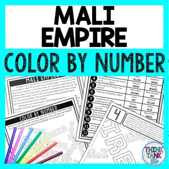 Mali Empire Color by Number - Close Reading & Text Marking - Ancient History