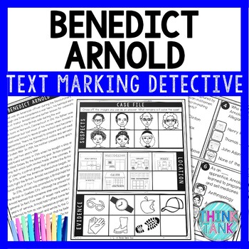Benedict Arnold Text Marking Detective Mystery - Reading Passage