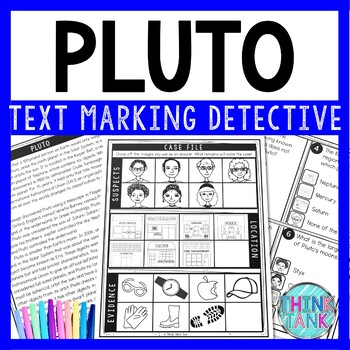 Pluto Text Marking Detective Mystery - Reading Passage - Solar System