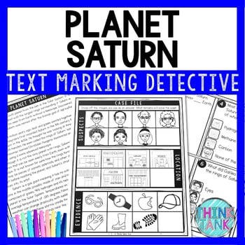 Planet Saturn Text Marking Detective Mystery - Reading Passage - Solar System