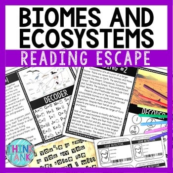 Biomes and Ecosystems Reading Comprehension and Puzzle Escape Room