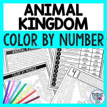 Animal Kingdom Color by Number - Close Reading & Text Marking