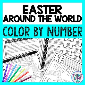 Easter Around the World Color by Number - Close Reading & Text Marking