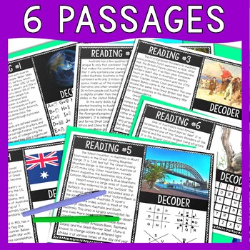Australia Reading Comprehension and Puzzle Escape Room - Continents - Geography - Image 2