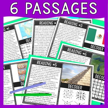 North America Reading Comprehension and Puzzle Escape Room - Continents - Image 2