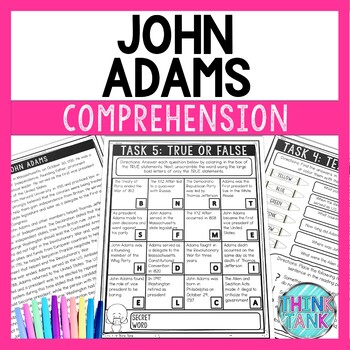 John Adams Comprehension Challenge - Close Reading - Presidents