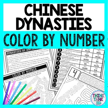 Dynasties of Ancient China Color by Number - Close Reading & Text Marking