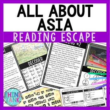 Asia Reading Comprehension and Puzzle Escape Room - World Geography