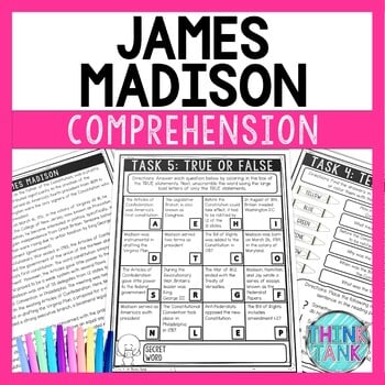 James Madison Comprehension Challenge - Close Reading - Constitution