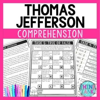 Thomas Jefferson Comprehension Challenge - Close Reading