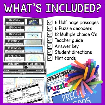 Oceans Reading Comprehension and Puzzle Escape Room - World Geography - Image 3