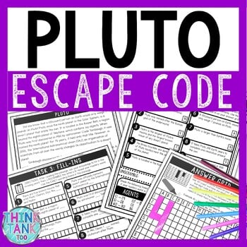 Pluto Comprehension Code Escape Room - Close Reading - Solar System
