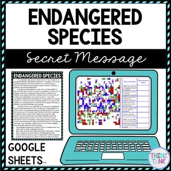 Endangered Species Secret Message Activity for Google Sheets™