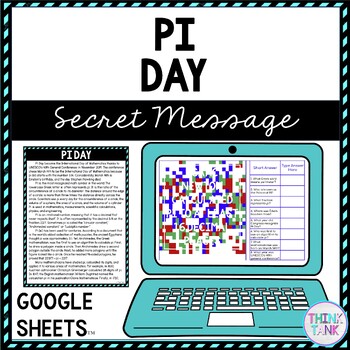 Pi Day Secret Message Activity for Google Sheets™ - March 14th