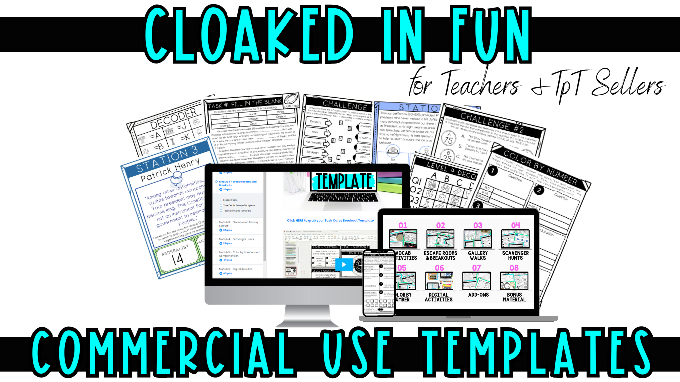 templates for tpt sellers and teachers
