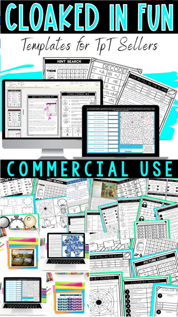 commercial use templates for TPT sellers