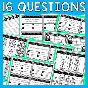 The Renaissance Escape Room - Task Cards - Reading Comprehension - Image 3