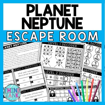Planet Neptune Escape Room - Task Cards - Reading Comprehension