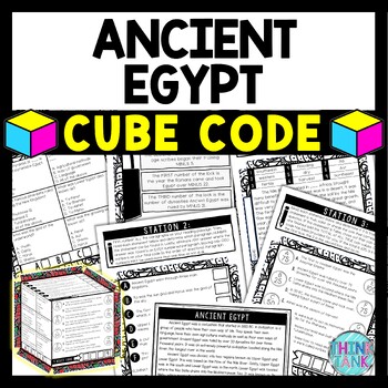 Ancient Egypt Cube Stations - Reading Comprehension Activity - Ancient History