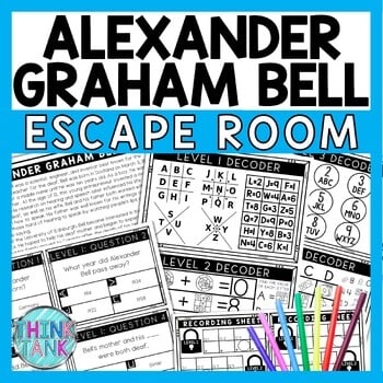 Alexander Graham Bell Escape Room - Task Cards - Reading Comprehension