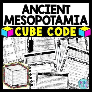 Ancient Mesopotamia Cube Stations - Reading Comprehension Activity