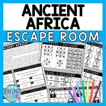Ancient Africa Escape Room - Task Cards - Reading Comprehension