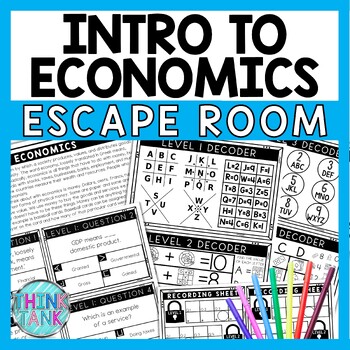 Economics Escape Room - Task Cards - Reading Comprehension