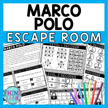 Marco Polo Escape Room - Task Cards - Reading Comprehension - Ancient China
