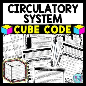 Circulatory System Cube Stations - Reading Comprehension Activity - Human Body