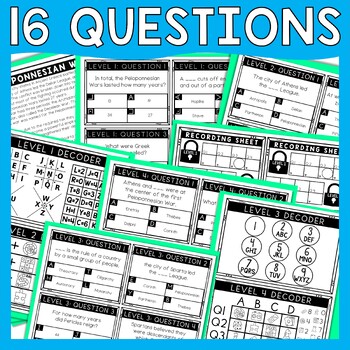 Peloponnesian War Escape Room - Task Cards - Reading Comprehension - Greece - Image 3