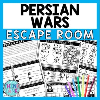Persian Wars Escape Room - Task Cards - Reading Comprehension