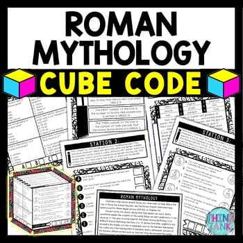 Roman Mythology Ancient Rome Cube Stations - Reading Comprehension Activity