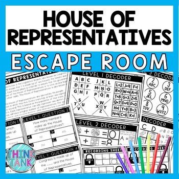 House of Representatives Escape Room - Task Cards - Reading Comprehension