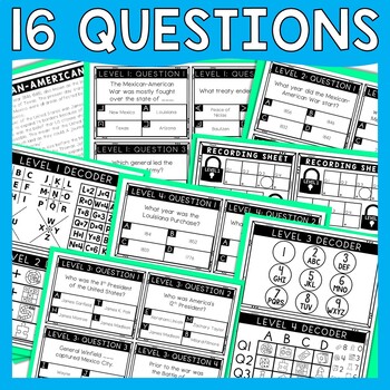 Mexican-American War Escape Room - Task Cards - Reading Comprehension - Image 3