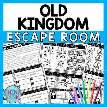 Old Kingdom Escape Room - Task Cards - Reading Comprehension - Ancient Egypt