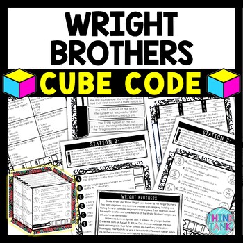Wright Brothers Cube Stations - Reading Comprehension Activity - Inventors
