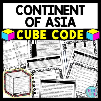 Asia Cube Stations - Reading Comprehension Activity - World Geography