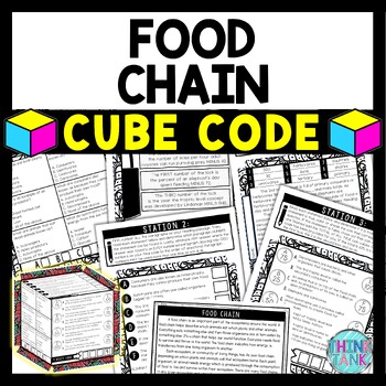 Food Chain Cube Stations - Reading Comprehension Activity - Food Web