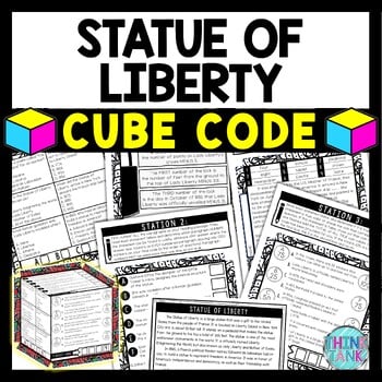 Statue of Liberty Cube Stations - Reading Comprehension Activity - US Landmark