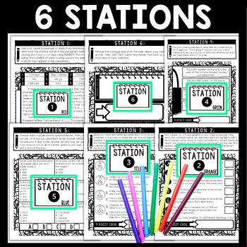 Labor Day Cube Stations - Reading Comprehension Activity - Back to School - Image 3