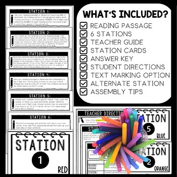 Benedict Arnold Cube Stations - Reading Comprehension Activity - Image 2