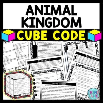Animal Kingdom Cube Stations - Reading Comprehension Activity - Biology